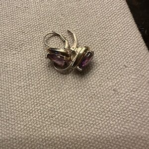 Pear shaped amethyst drop earrings